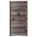 Burly wood Color Imitate Wood Door Design  Exterior Security Steel Door For Hotel  entrance